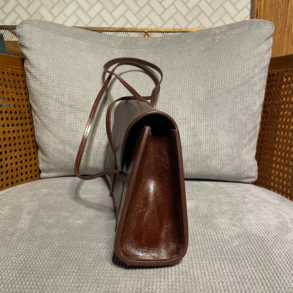 Reformation Elena Shoulder Bag Chestnut Leather - Picture 6 of 9
